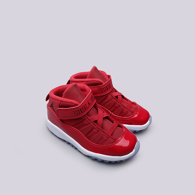 детские красные кроссовки Jordan XI Retro BT 378040-623 - цена, описание, фото 2